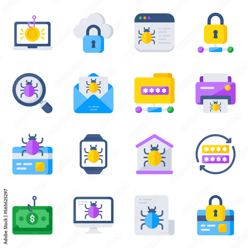 Pack of Hacking Flat Icons
Pack of Hacking Flat Icons