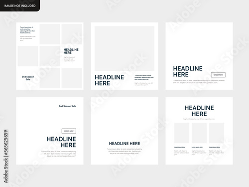 Minimalistic yet impactful social media templates, tailored perfectly for clean and professional brands. These templates offer a sleek and modern design.