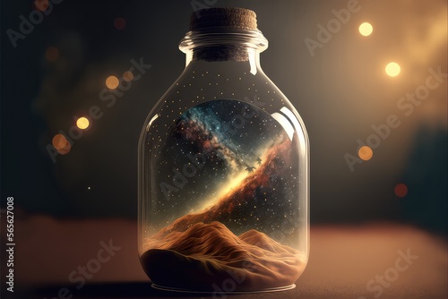 Universe in a Bottle Fantasy Background