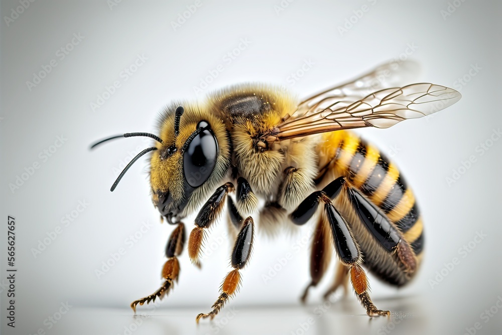 Bee, insect macro closed up (Ai generated) Bee, insect macro closed up (Ai generated)