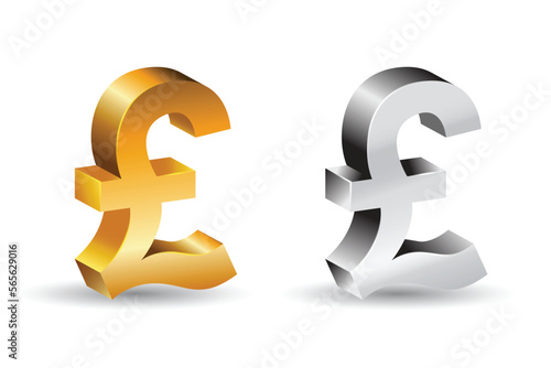 3d symbol of Euro currency in golden and grey shades