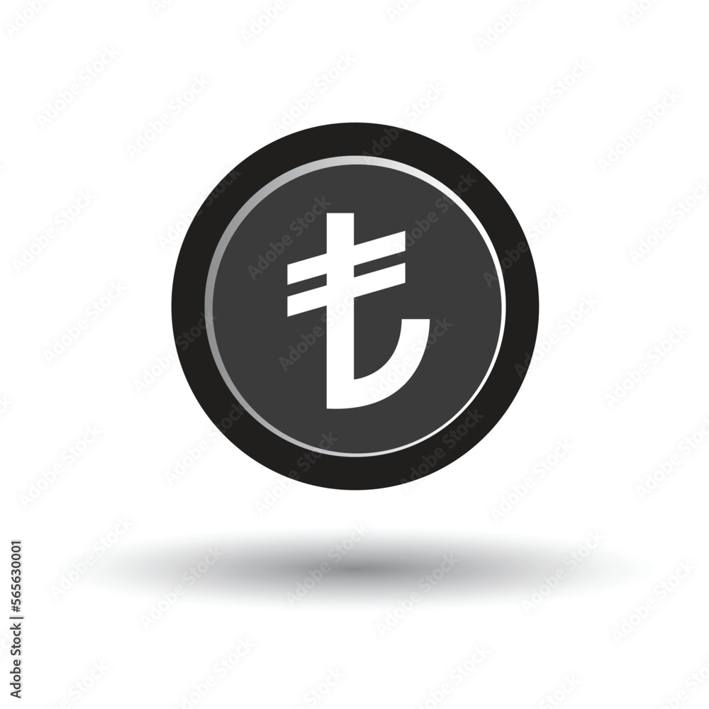 Turkish lira icon, Turkish currency symbol