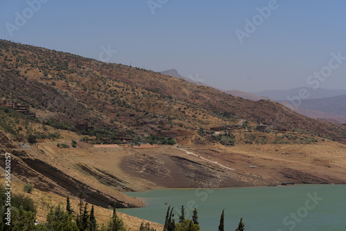 Reservoir is only 30% full. barrier lake at Bin El Ouidane photo