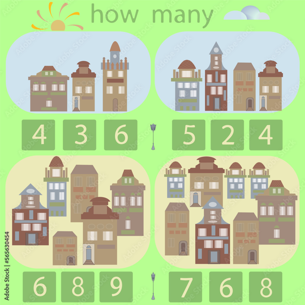 count how many houses are in the rebus picture