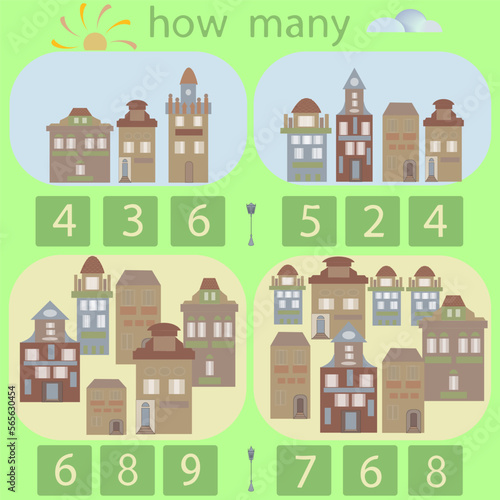 count how many houses are in the rebus picture