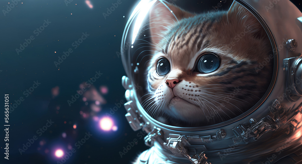 Cat Astronaut in Spacesuit - Generative AI Cat Astronaut in Spacesuit - Generative AI
