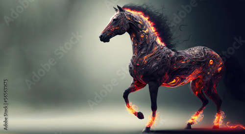 Horse Burning From Hell - Generative AI