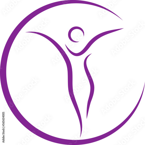 Kreis und Frau, Frauenarzt, Physiotherapie, Frau, Logo, Hintergrund