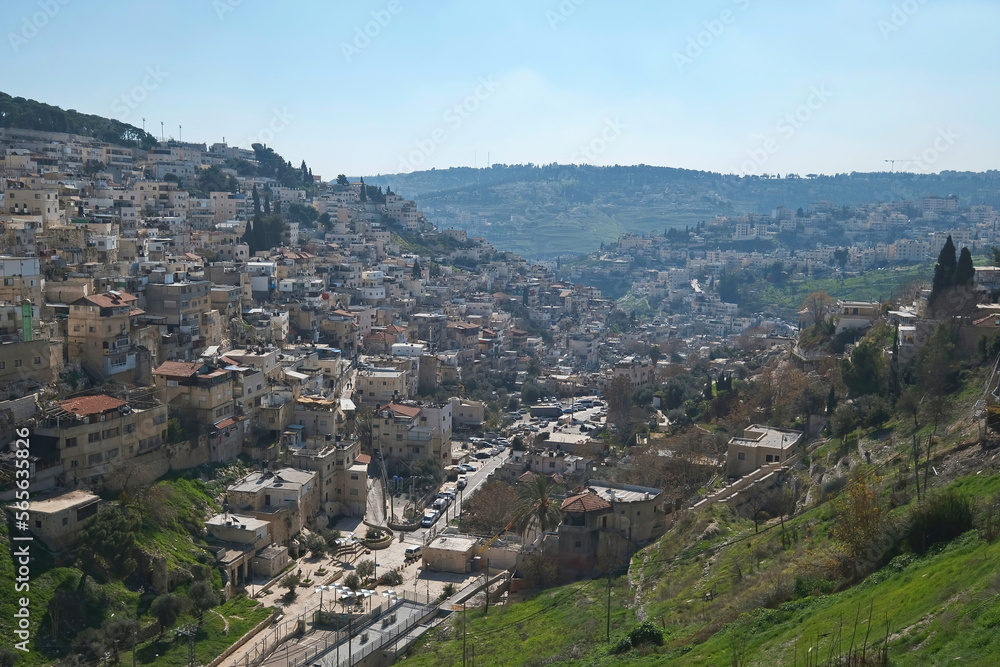 Obraz premium Jerusalem. Israel. View from the Wailing Wall. Old town.