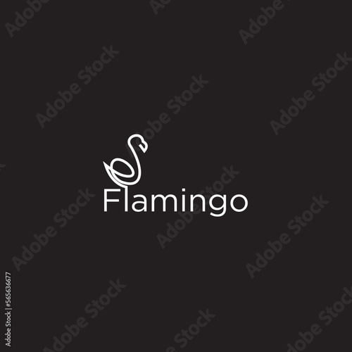 Flamingo animal logo vector design , illustration tmplate. 