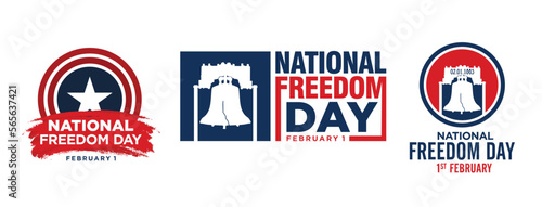 National Freedom Day. February 1. Holiday poster. Vector illustration. 