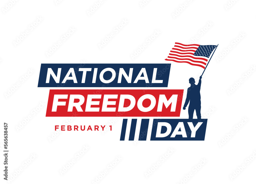 National Freedom Day. February 1. Holiday poster. Vector illustration. 