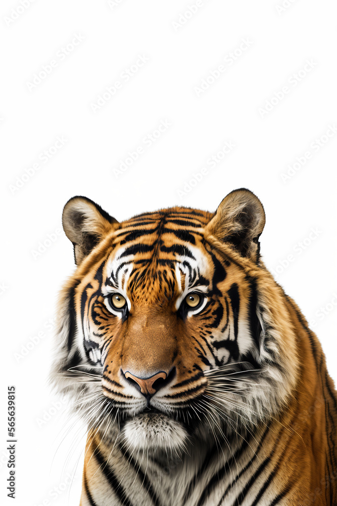 Isolated Tiger, Generative Ai Isolated Tiger, Generative Ai