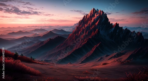 Sunrise over the mountains [AI Generated] © Jefferson