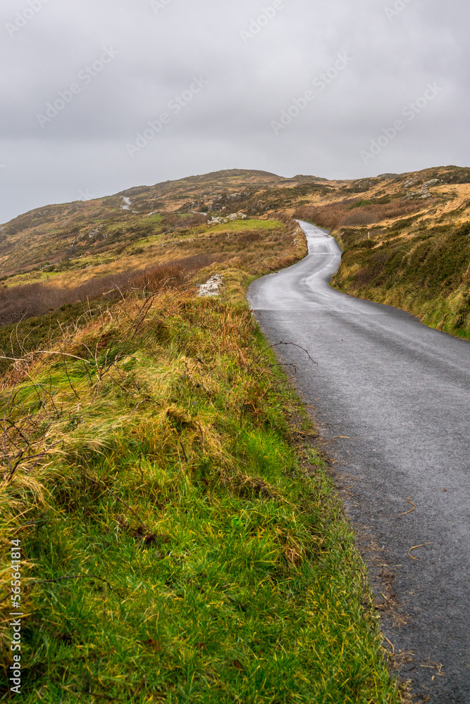 Empty road in Connemara, Ireland