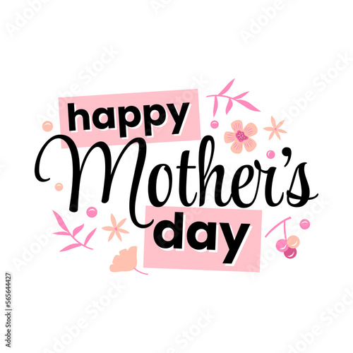 Wallpaper Mural Happy mothers day greeting banner template design vector Torontodigital.ca