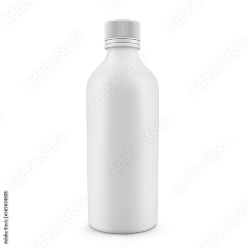 White bottle plastic isolated transparent