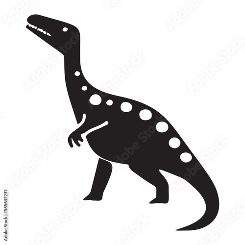 Cute dinosaur vector motif for kids. Hand drawn childlish paleo reptile illustration for quirky art. 