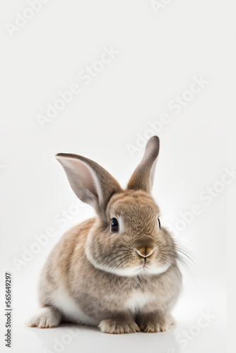Photo of a Rabbit  Bunny Portrait  Generative Ai