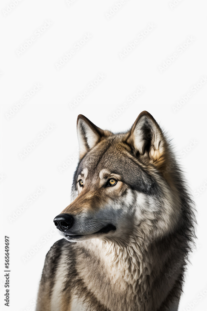 Wildlife animal wolf card design, Generative Ai