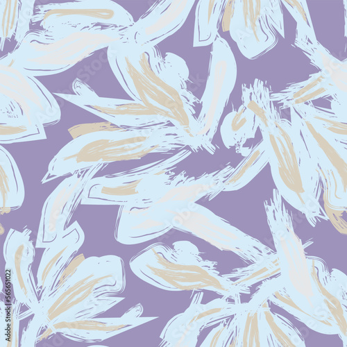 Floral Brush strokes Seamless Pattern Design