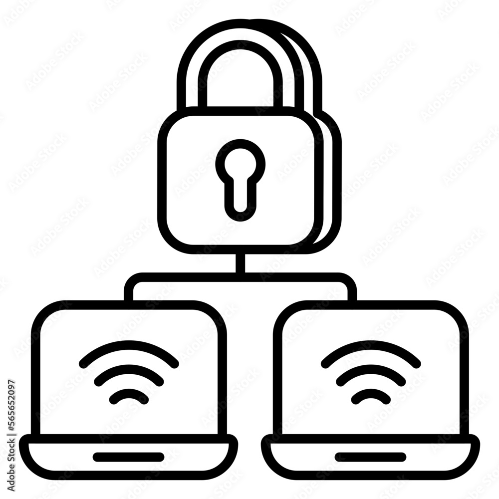 Premium download icon of secure laptop connection Premium download icon of secure laptop connection