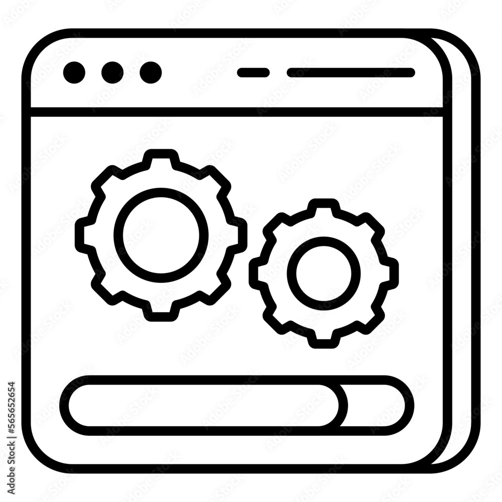 A unique design icon of web setting A unique design icon of web setting