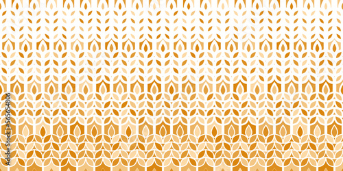 Wheat seamless pattern. Grain malt and barley, oat, rice, millet, maize, bran or corn. Beer background. Repeat texture plant for design agricultural print. Silhouette nature spica. Vector illustration