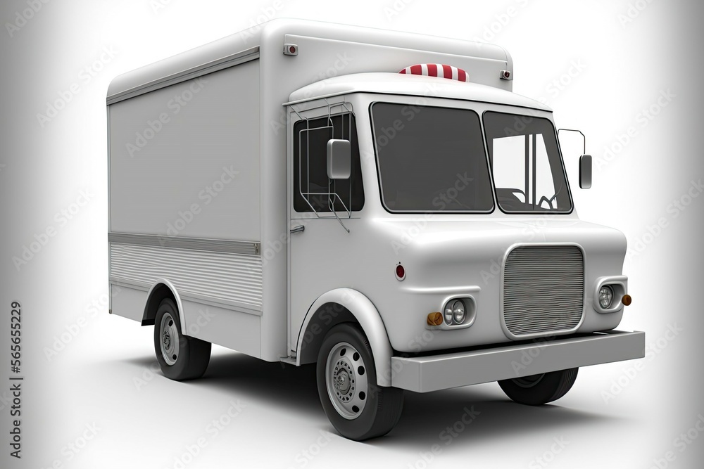 3d white delivery van 3d white delivery van