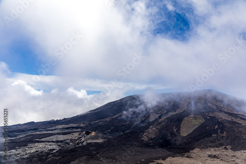 Reunion Island - Piton de la Fournaise volcano and Piton Jacob crater © chromoprisme