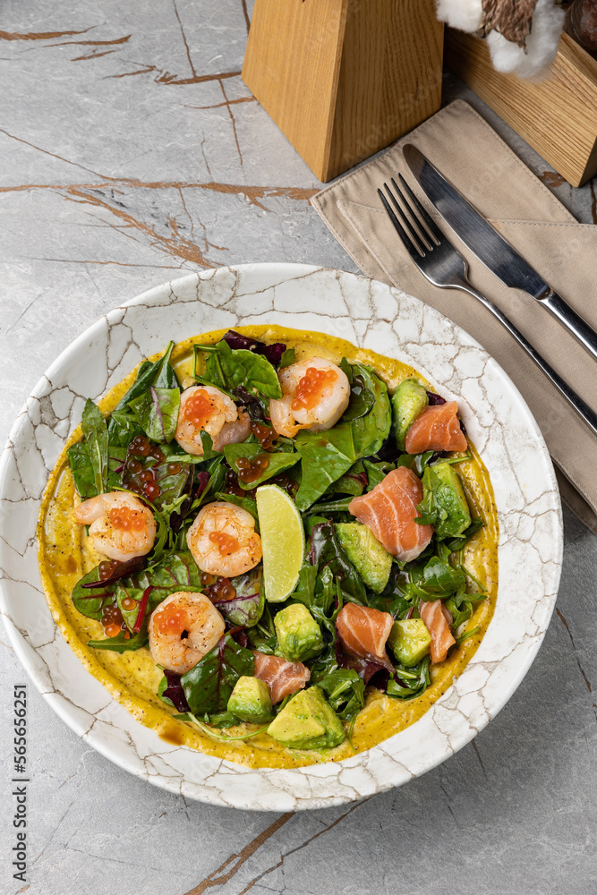 Ταπετσαρία a delicious dish of seafood and red caviar