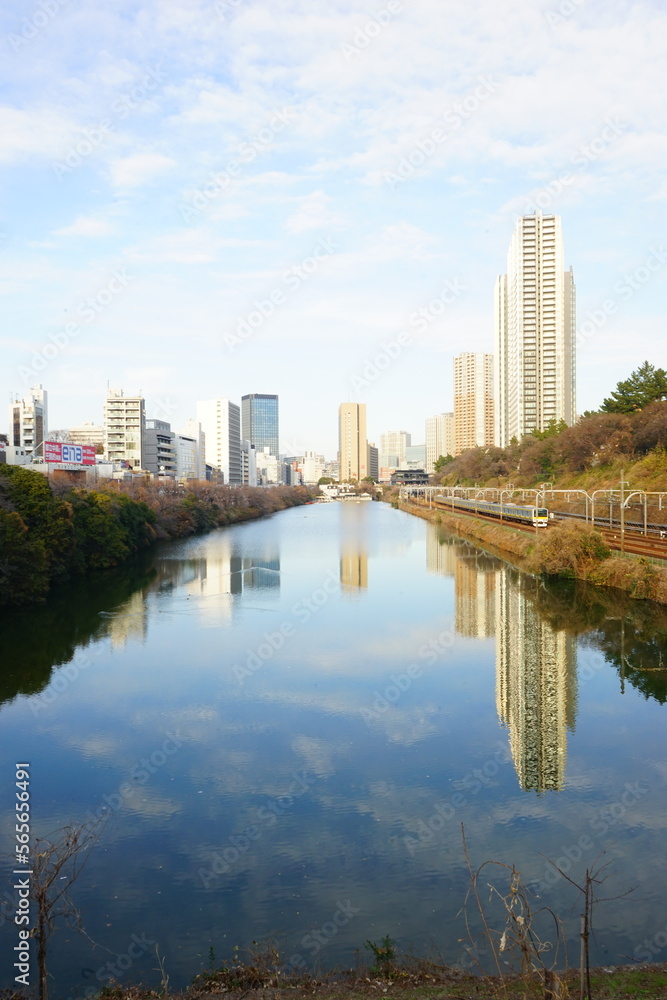 Cityscape of Tokyo, Kanda-gawa River - 日本 東京 神田川 都市風景