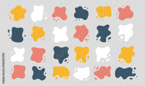 Organic blob shape. irregular round liquid vector element. abstract fluid art.