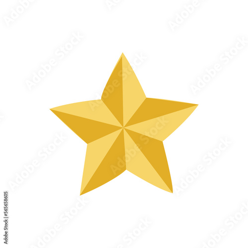 Star icon  golden star vector. Shiny star on an isolated background.