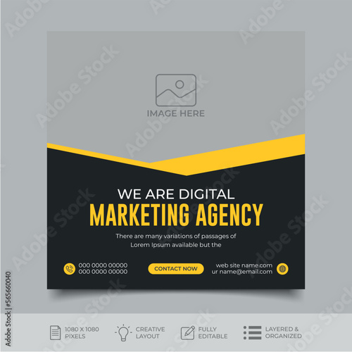 Digital marketing social media post design template