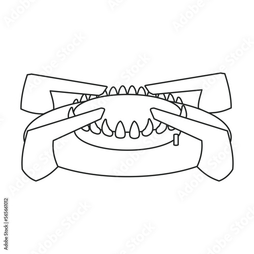 Stove burner vector outline icon. Vector illustration burning gas on white background. Isolated outline illustration icon of gas stove.
