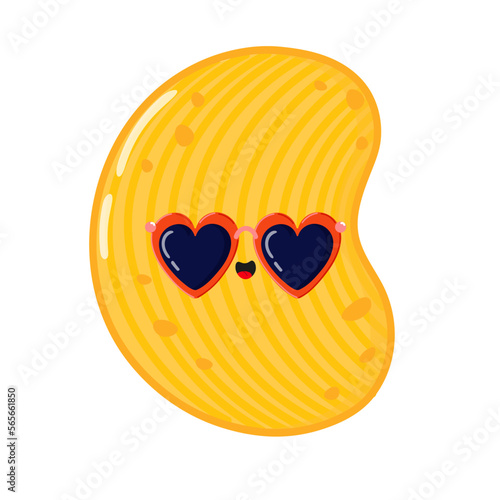 Cute funny chips character. Vector hand drawn cartoon kawaii character illustration icon. Isolated on white background. Crisps character concept