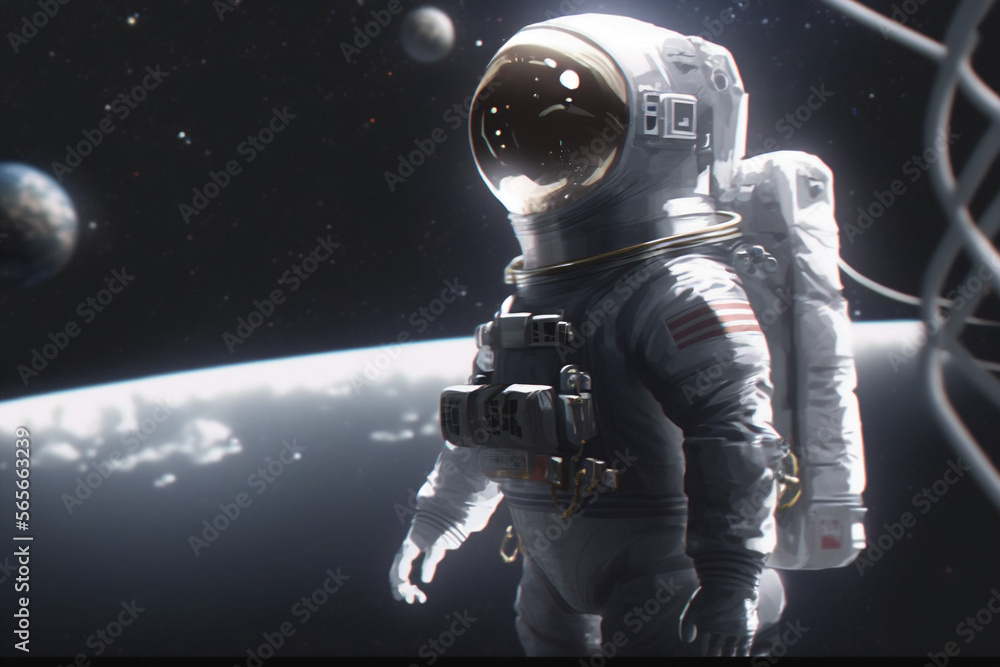 astronaut in space, created by Ai 