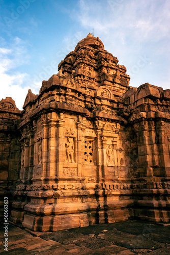 The Virupaksha temple at Pattadakal temple complex Karnataka India.