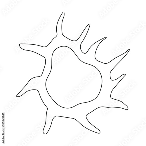 Plankton vector icon.Outline vector icon isolated on white background plankton.
