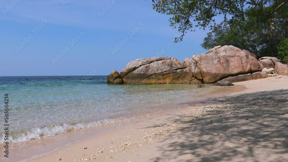 Tropical paradise sandy beach at Koh Tao island, Koh Samui, Thailand. Beach Holiday in Thailand. Tropical Thai beach on sunny day. Tropical paradise sandy beach at Koh Tao island, Koh Samui, Thailand. Beach Holiday in Thailand. Tropical Thai beach on sunny day.