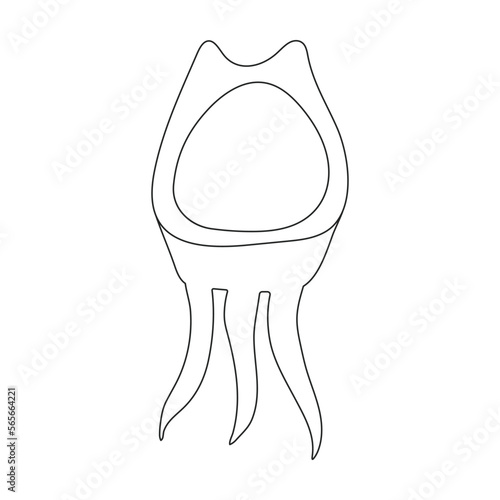 Plankton vector icon.Outline vector icon isolated on white background plankton.