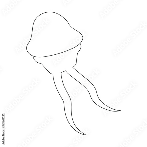 Plankton vector icon.Outline vector icon isolated on white background plankton.