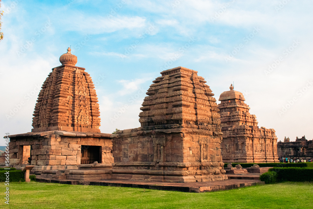 Ancient hindu temples at Pattadakal heritage site ,Karnataka,India.