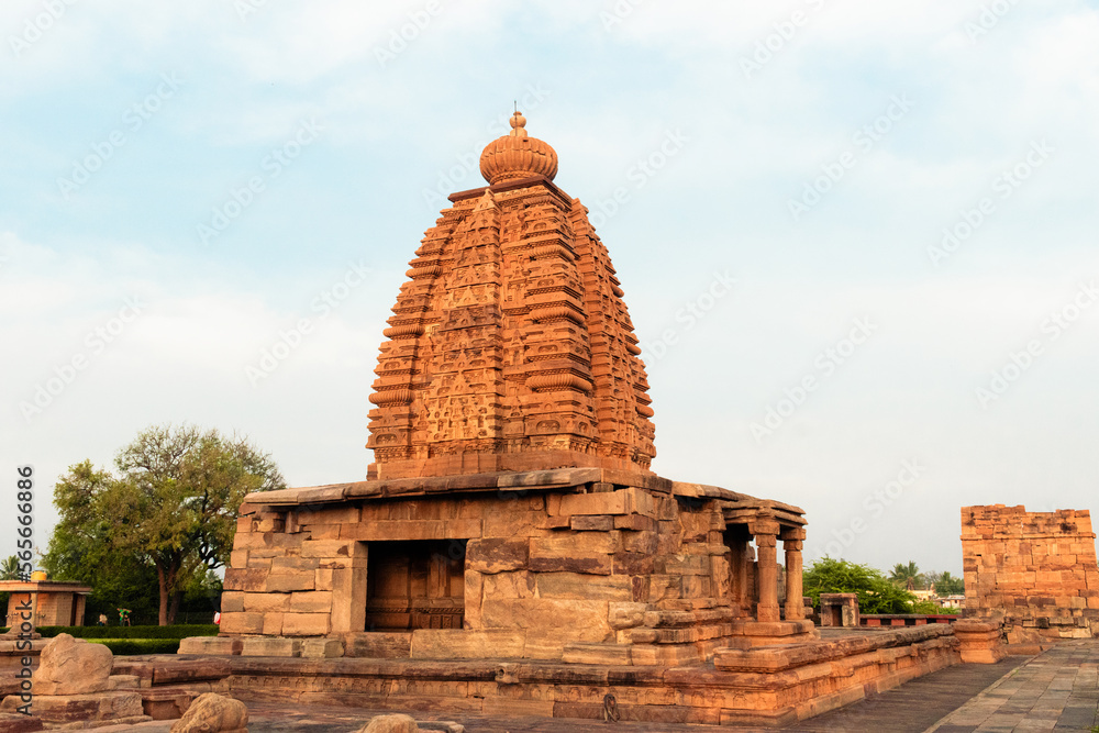 Ancient Galaganatha temple(Unesco world heritage site) at Pattadakal,Karnataka,India.