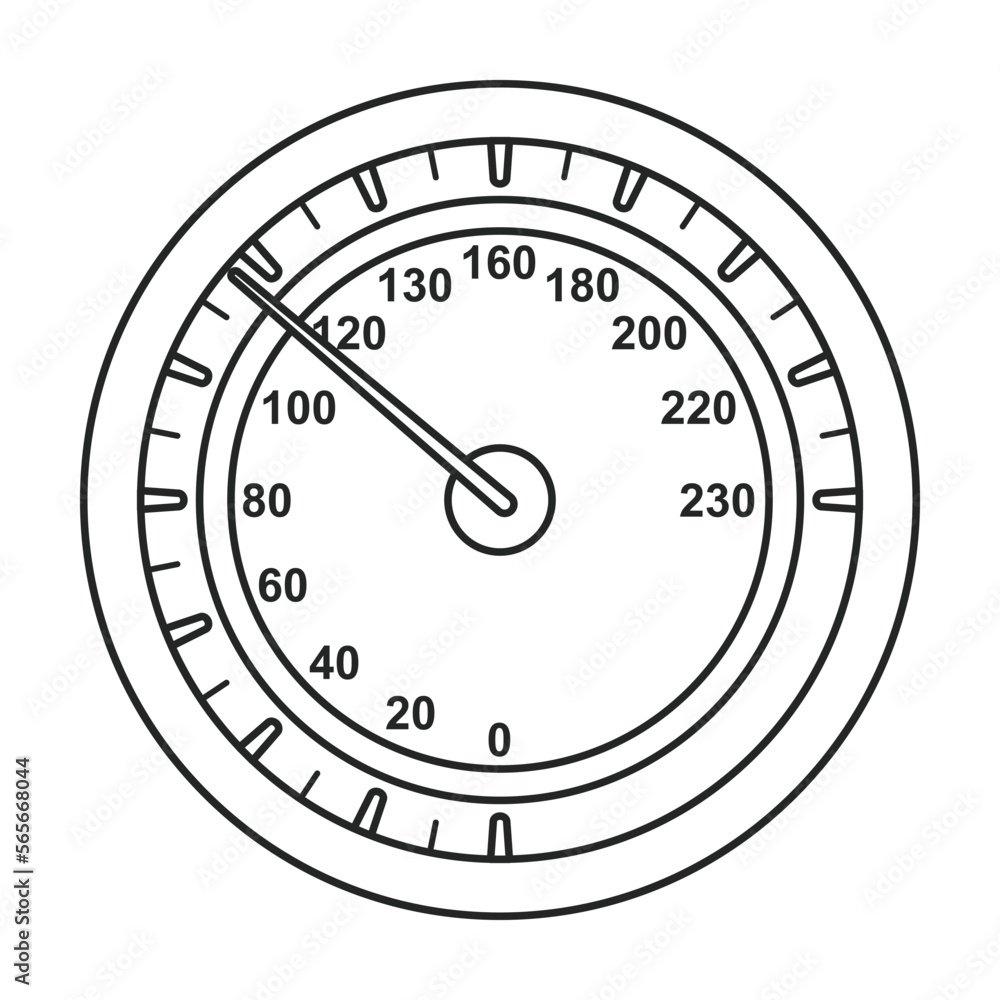 Speedometer vector icon.Outline vector icon isolated on white background speed . Speedometer vector icon.Outline vector icon isolated on white background speed .