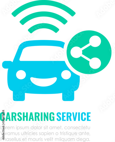 Carsharing service vector icon