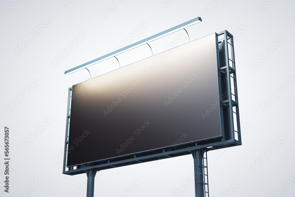 Blank black horizontal billboard isolated on white background, perspective view. Mockup, 3D Rendering Blank black horizontal billboard isolated on white background, perspective view. Mockup, 3D Rendering