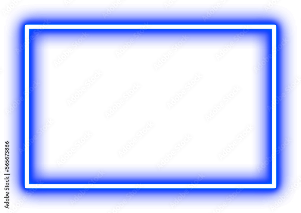 Blue Neon Glowing Shape Blue Neon Glowing Shape
