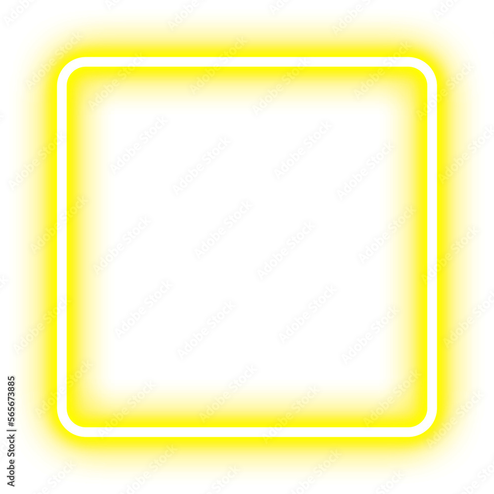 Yellow Neon Glowing Shape Yellow Neon Glowing Shape